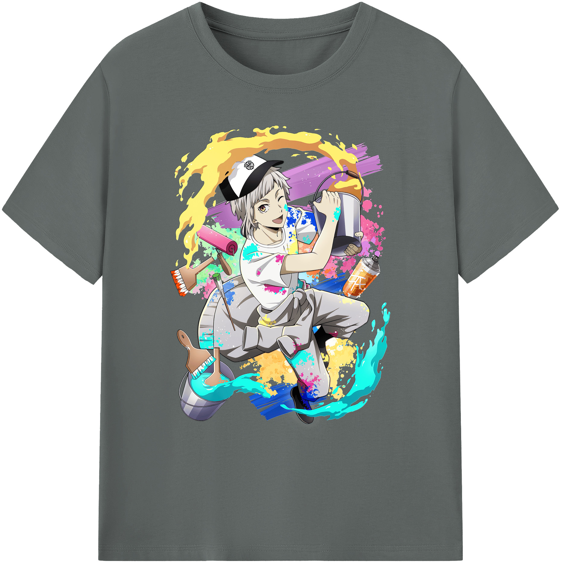 （画像用） 文豪ストレイドッグス Bungo Stray Dogs 綿100％ メンズ半袖Tシャツ｜肌触りやわらか＆通気性